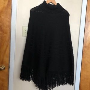 Banana republic 100% merino wool poncho.